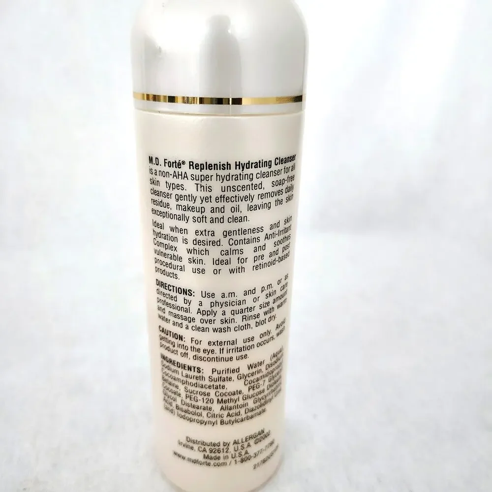 MD Forte Replenish Hydrating Cleanser 8 oz. NEW Old Stock Discontinued